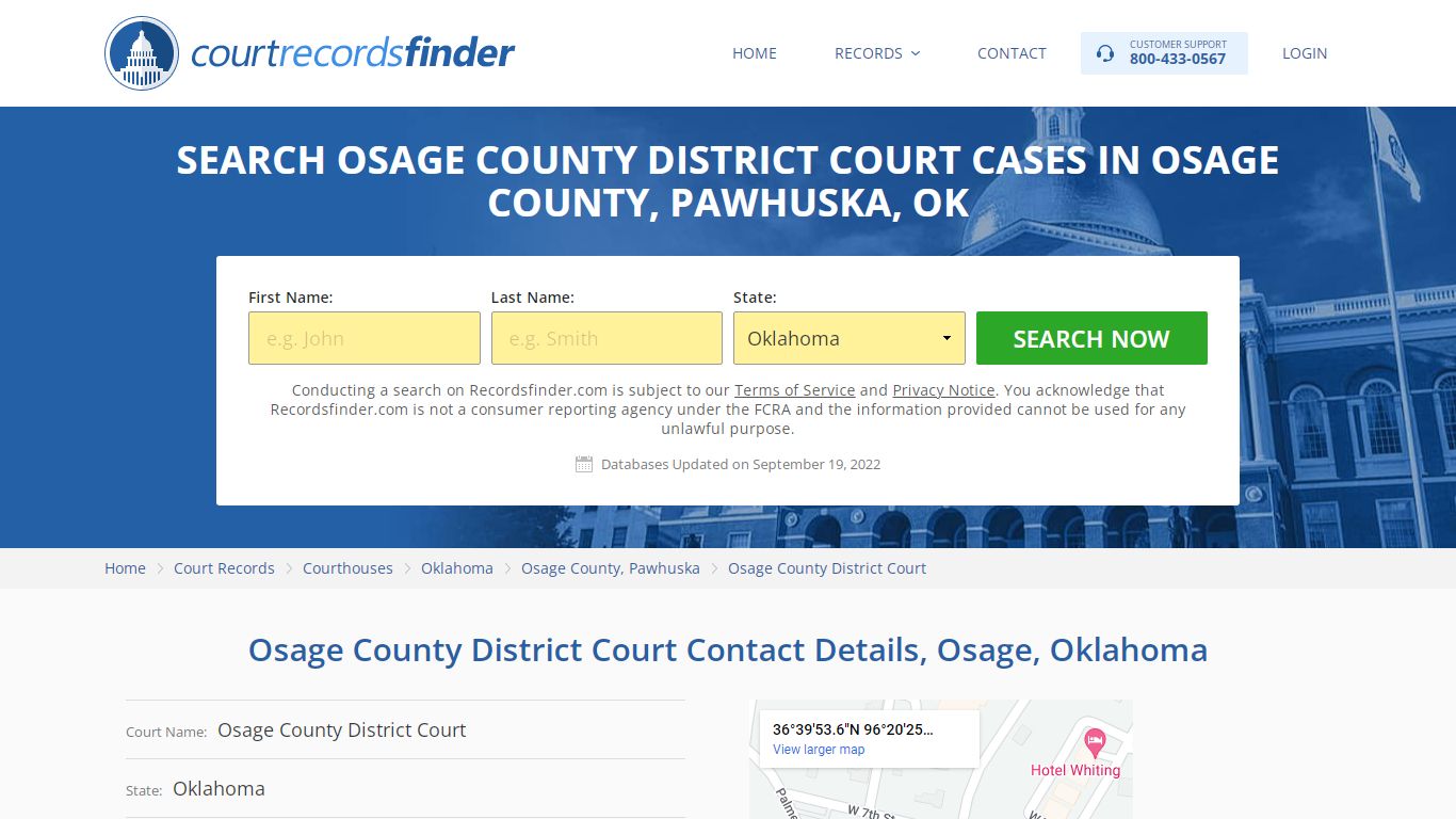 Osage County District Court Case Search - RecordsFinder